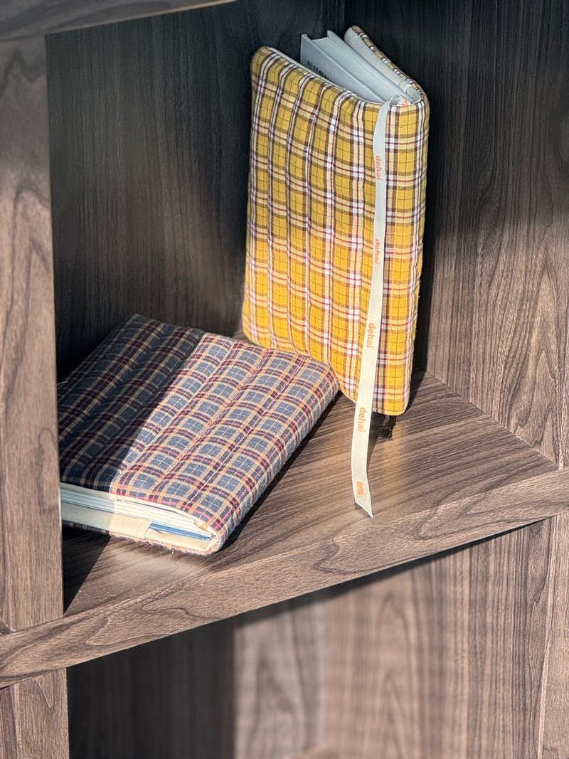 复古格纹书套 - 书衣/书套 - 棉．麻 