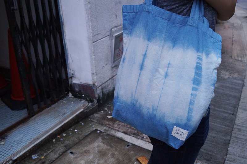 蓝染环保袋 | 龙卷风 - 侧背包/斜挎包 - 棉．麻 