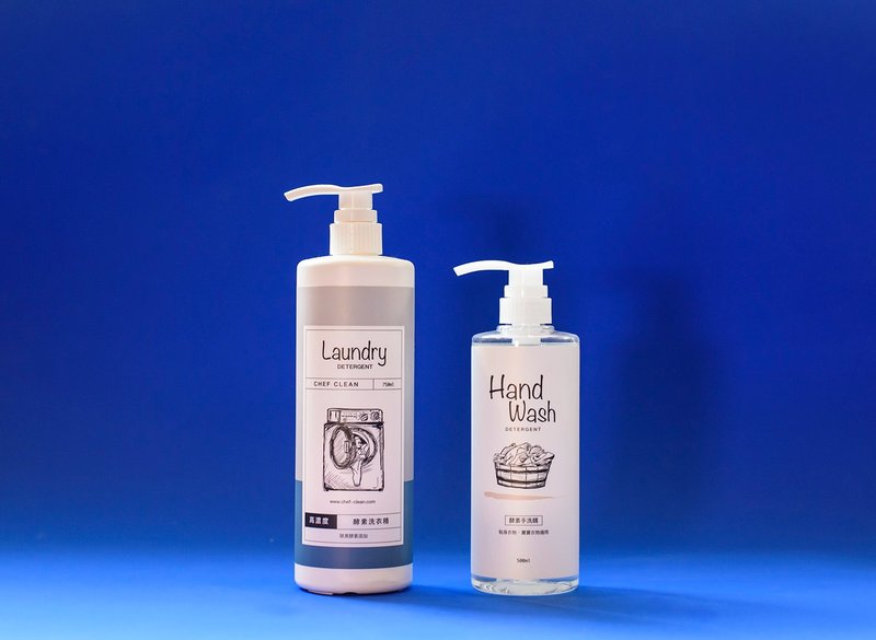 净毒五郎 消臭洗衣精 1入 + 酵素手洗精 1入 - 衣物清洁 - 其他材质 白色