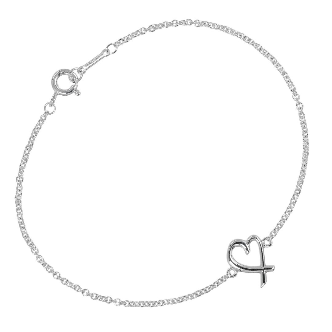 【日本直送】蒂芙尼 TIFFANY&Co. Paloma Picasso  aşk心手链 925纯银 约1.53g женские【二手】 - 手链/手环 - 银 银色