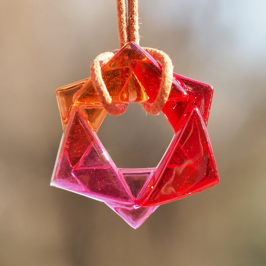 Konpeito Glass (Konpeito [Rouge]) Necklace [Made-to-Order] - 项链 - 玻璃 红色
