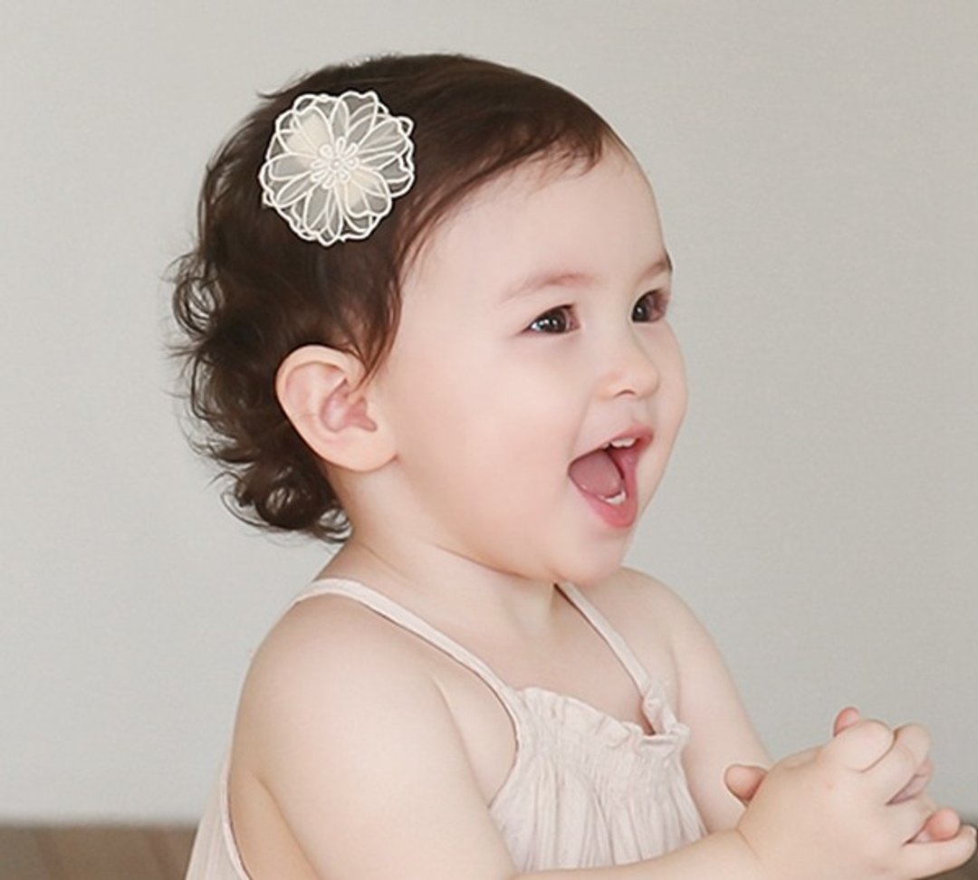Happy Prince Jasmine花朵女婴童发夹 韩国制 - 围嘴/口水巾 - 聚酯纤维 粉红色