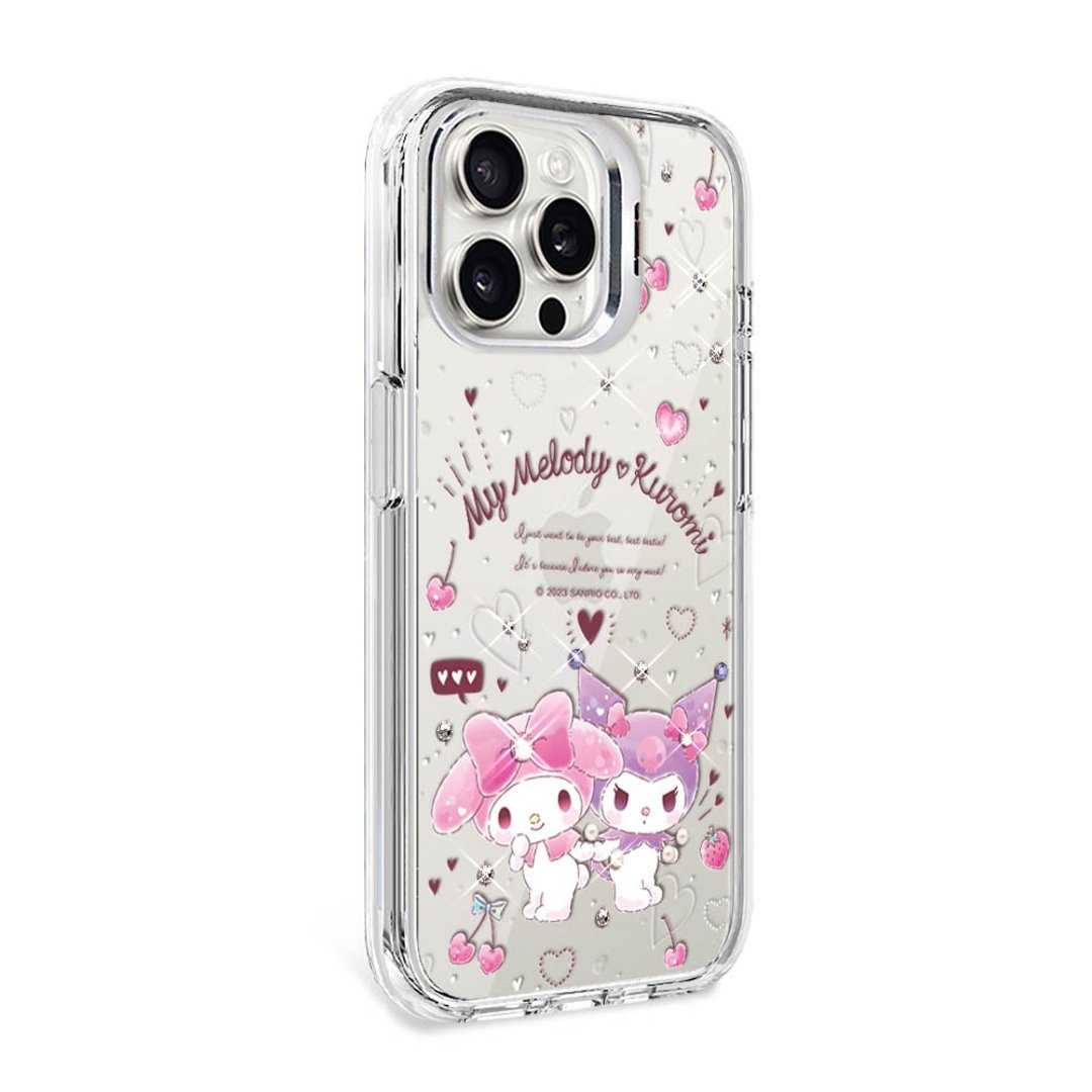 三丽鸥 iPhone 全系列 防震双料隐形立架彩钻手机壳-欢乐美乐蒂 - 手机壳/手机套 - 其他材质 多色