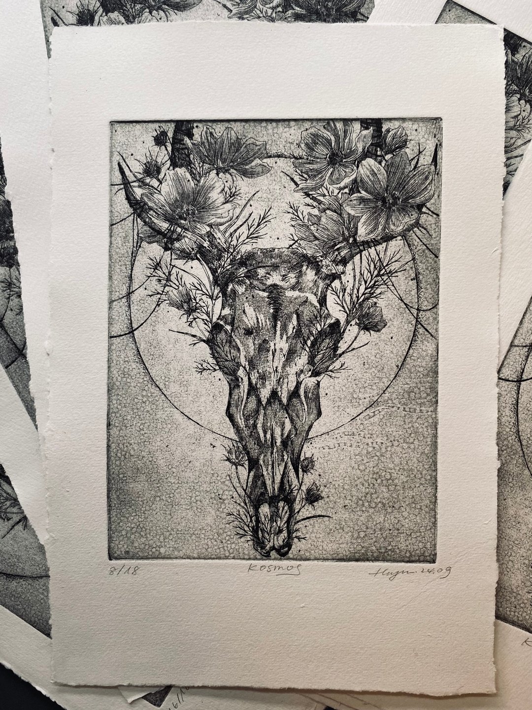 凹版限量版画 - Kosmos - 海报/装饰画/版画 - 纸 灰色