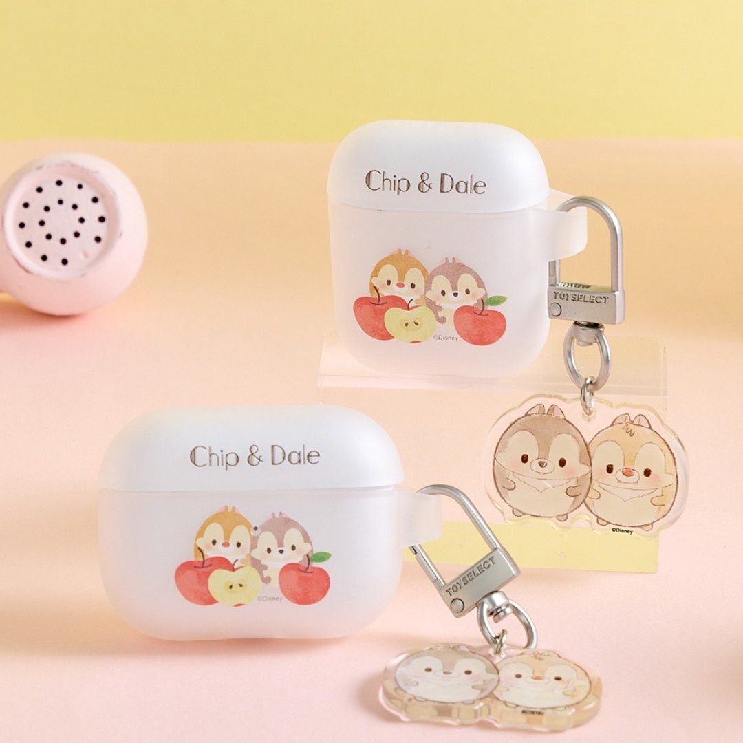 DisneyUfufy-奇奇与蒂蒂的香甜苹果强悍防摔 AirPods 保护套 (附吊饰 - 耳机收纳 - 塑料 多色