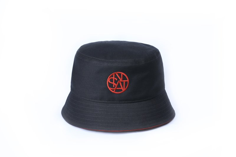 SANTINO | Bucket Hat (Ruby) - 帽子 - 棉．麻 红色