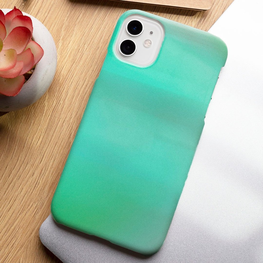 客制手机壳 iPhone 14 13 Pro Matte 复古复古抽象260绿 - 手机壳/手机套 - 塑料 多色