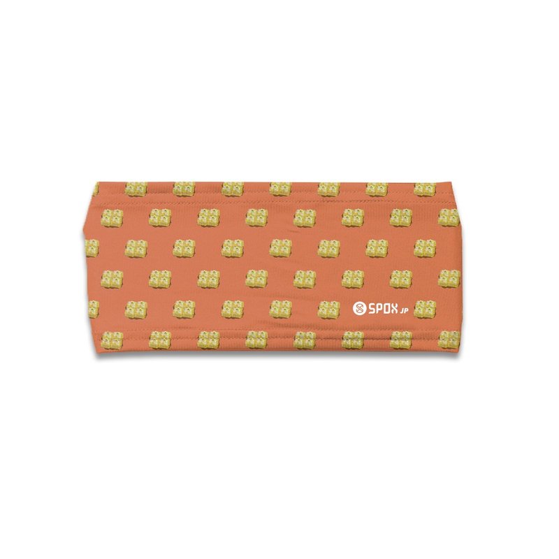 【台湾夜市小吃系列 臭豆腐】潮流运动 排汗速干发带 凉感头带 - 运动配件 - 聚酯纤维 橘色