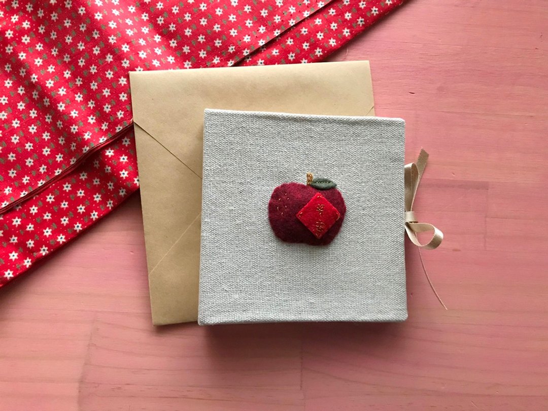 一颗小苹果的祝福 手工卡片 新年贺卡 万用卡  New Year's card - 卡片/明信片 - 纸 多色