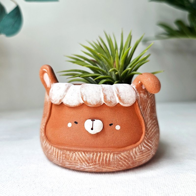Terracotta bunny plant pot. - 植栽/盆栽 - 陶 
