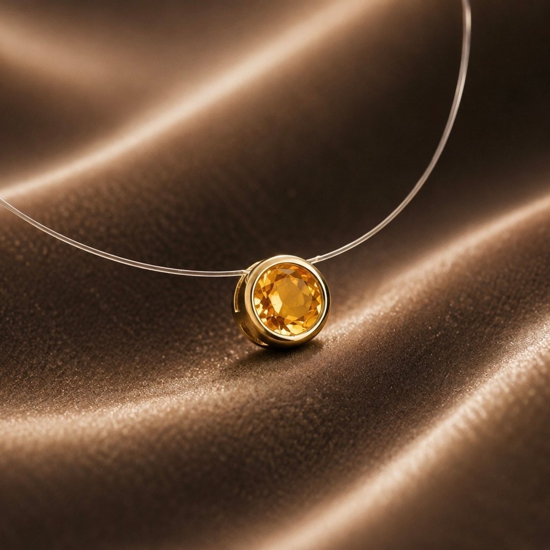 Lumière 晨曦光语 14K 黄水晶项链 附两款项链 - 项链 - 水晶 黄色