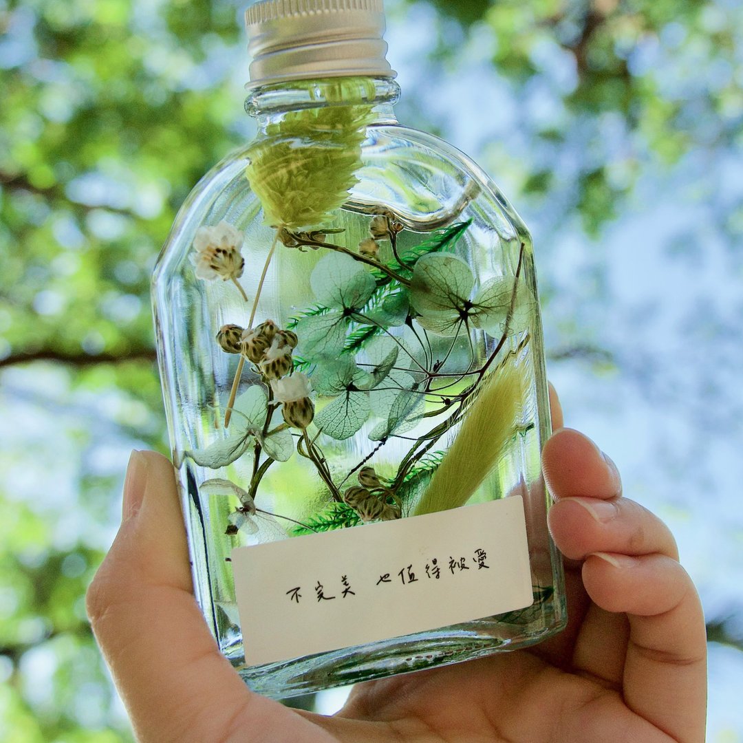 浮油花瓶-绿色款 (无香) - 干燥花/捧花 - 植物．花 绿色