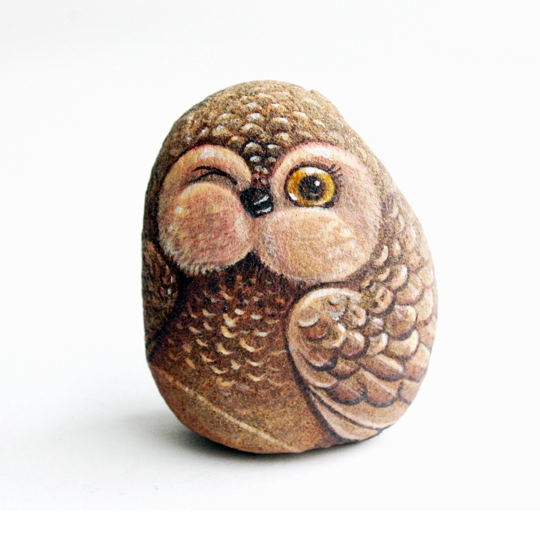 Owl Stone painted - 其他 - 防水材质 咖啡色