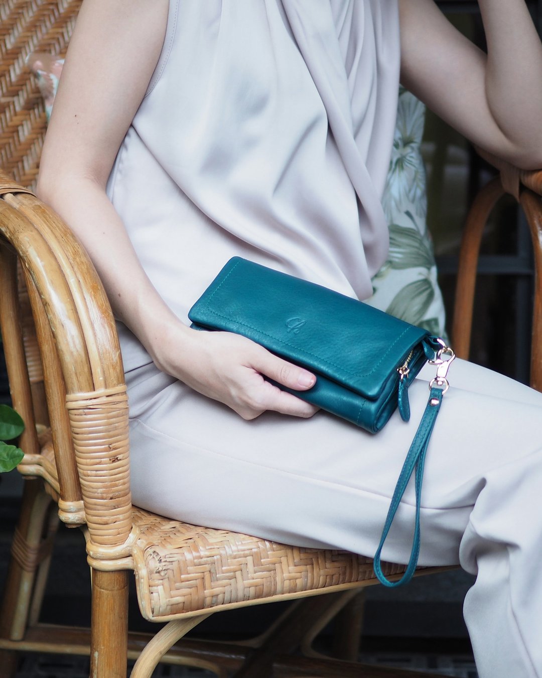 Mousse wallet (Ocean Green) : Long wallet, leather wallet, green, cow leather - 皮夹/钱包 - 真皮 绿色