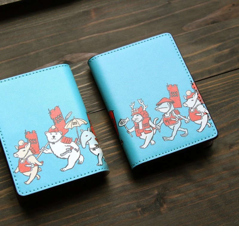 Business card / card case Turquoise where Sanada Corps goes - 名片夹/名片盒 - 其他材质 蓝色