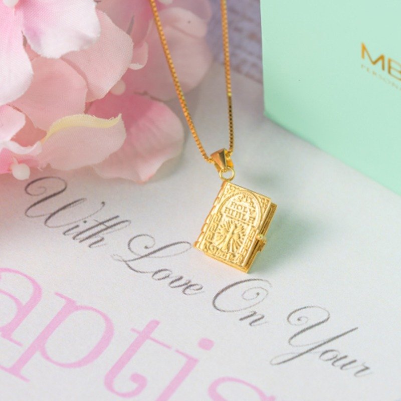 神的荣耀 - 925 纯银圣经项链 颈链 项链  颈链 925纯银 宗教项链 圣经坠子 - 颈链 - 其他金属 金色