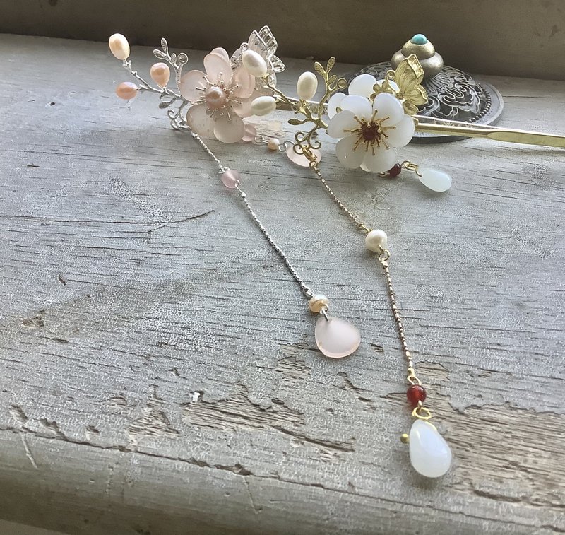 喵手作~花蝶恋发簪 - 发饰 - 其他材质 多色