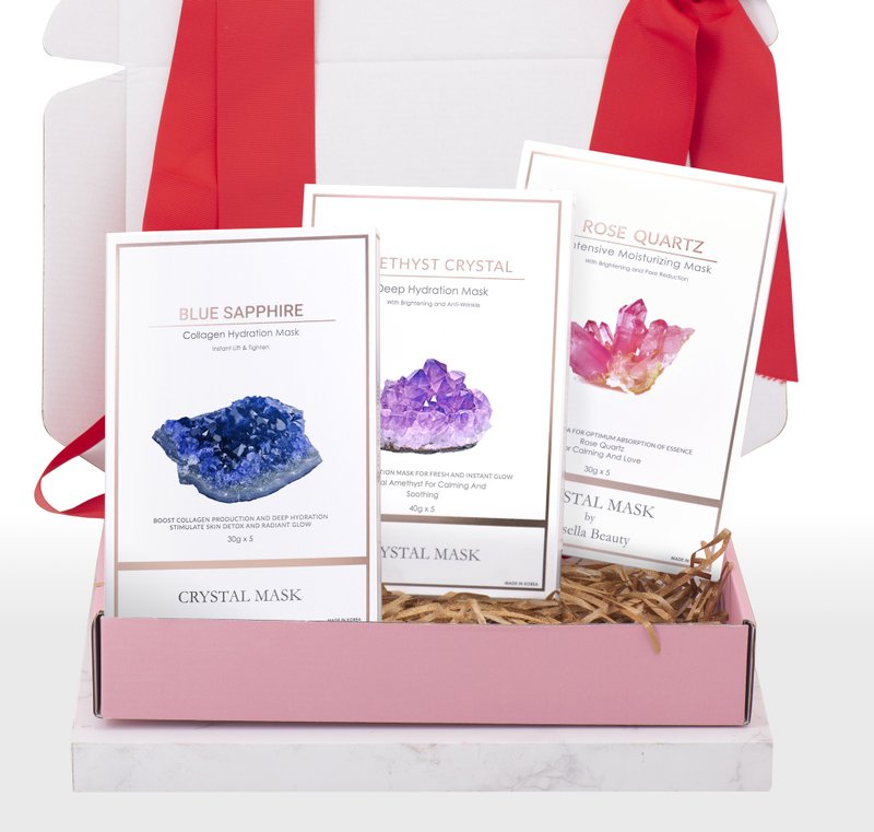 蓝宝石HIFU面膜+粉红水晶保湿面膜+紫水晶美白面膜套装 - 面膜/冻膜 - 纸 多色
