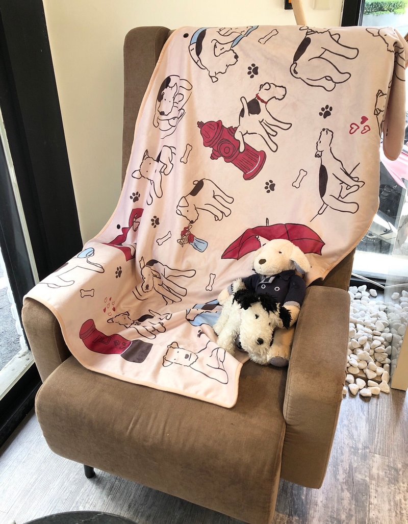 Wirefoxterrier 刚毛猎狐梗 梗梗披巾毛毯 - 被子/毛毯 - 其他材质 卡其色