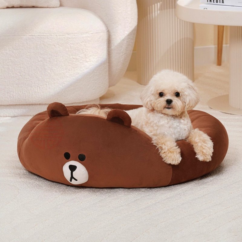 【LINE FRIENDS官方授权】经典系列宠物毛绒宠物窝(共两款) - 其他 - 聚酯纤维 