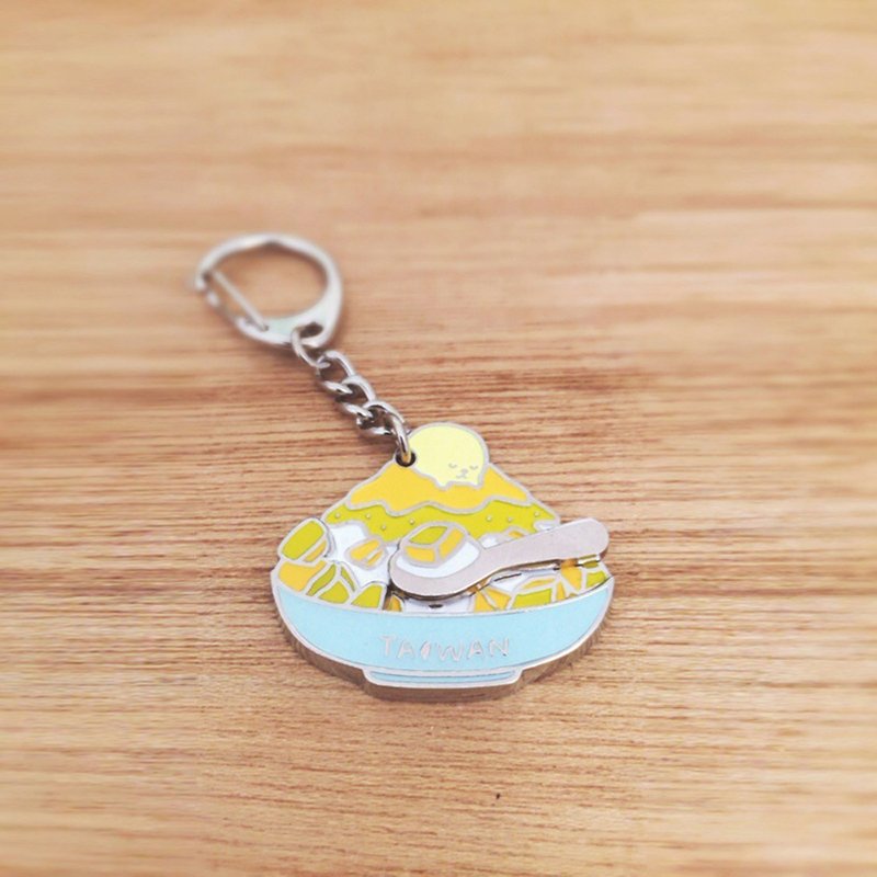 趣玩台湾吊饰/钥匙圈-芒果冰 - 钥匙链/钥匙包 - 其他金属 银色