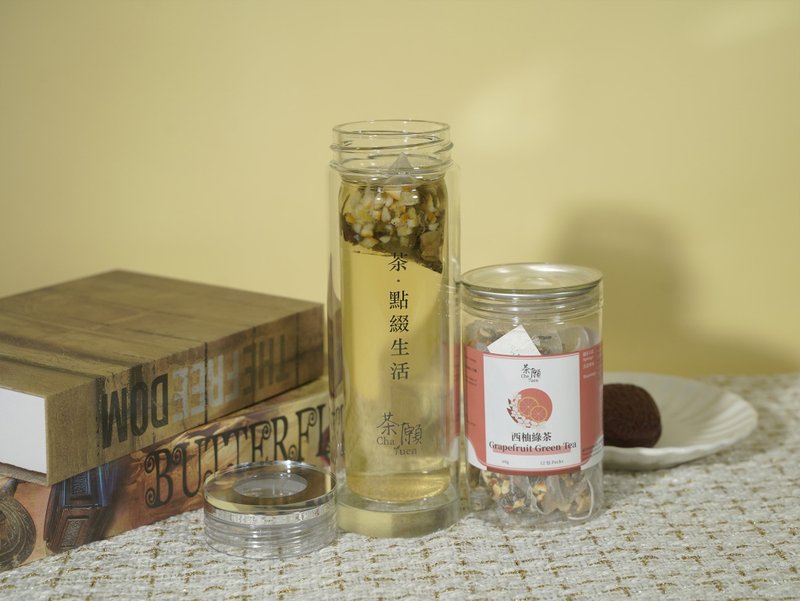 茶愿 - 西柚绿茶 (12包装) 舒缓压力 美容养颜 - 茶 - 其他材质 