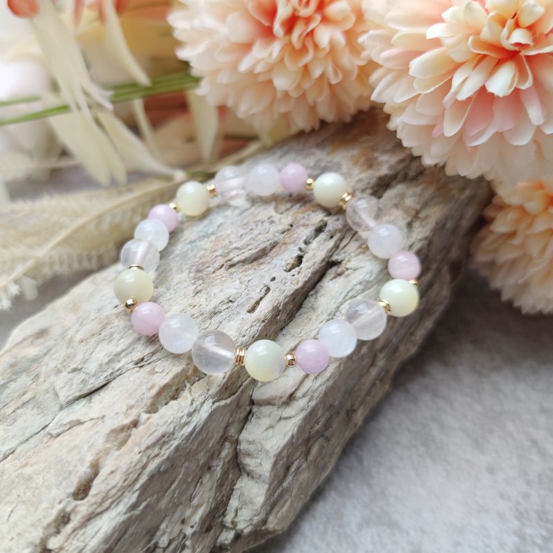 柔焦-能量水晶手链-白贝母/粉晶/月光石/紫锂辉 - 手链/手环 - 水晶 多色