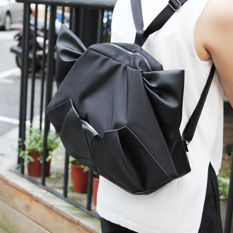 Kuroneko Multi Bag - 侧背包/斜挎包 - 其他人造纤维 黑色