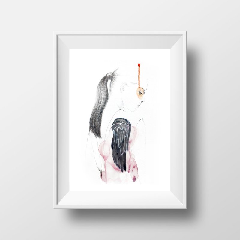 北欧风手绘水彩挂画NO.19壁画/居家摆设/室内设计 - 海报/装饰画/版画 - 纸 白色