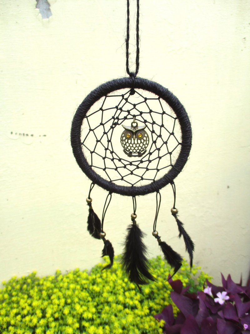 小风筝-猫头鹰捕梦网-黑-10厘米圆圈 - 其他 - 纸 黑色