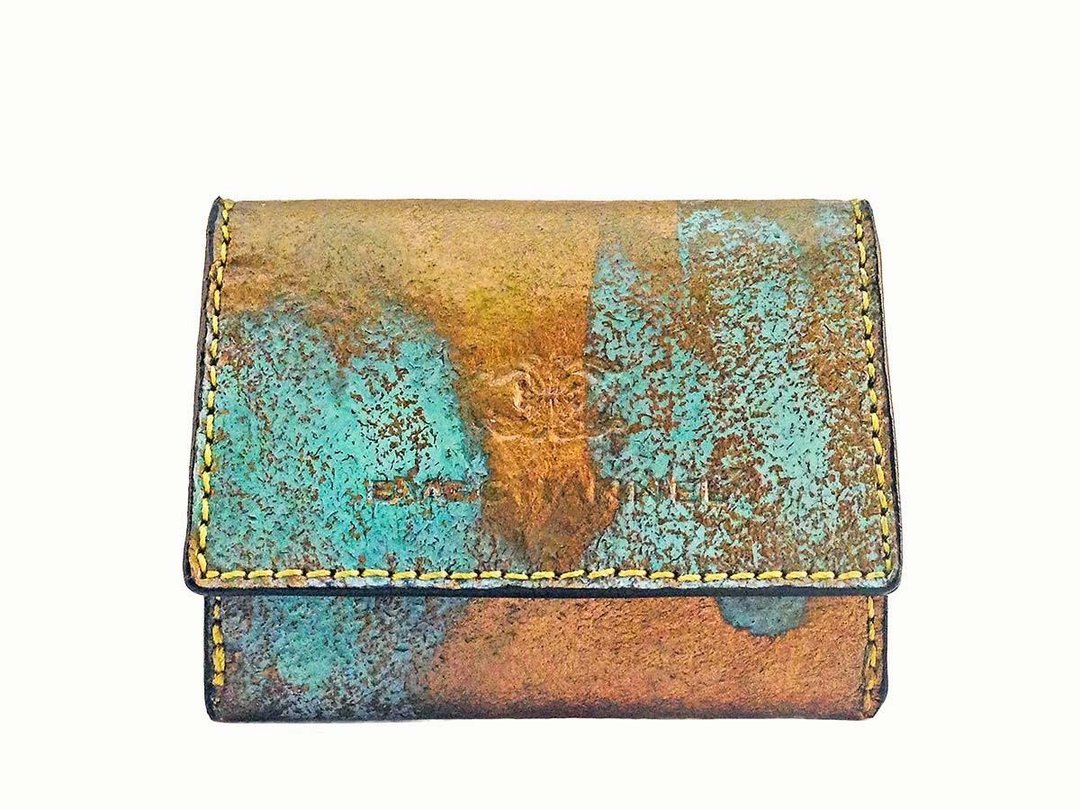 Rust Gold Coin Case - 零钱包 - 真皮 金色