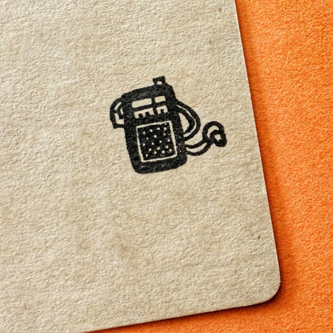 Portable radio・ rubber stamp・ 20mm series - 印章/印台 - 橡胶 白色