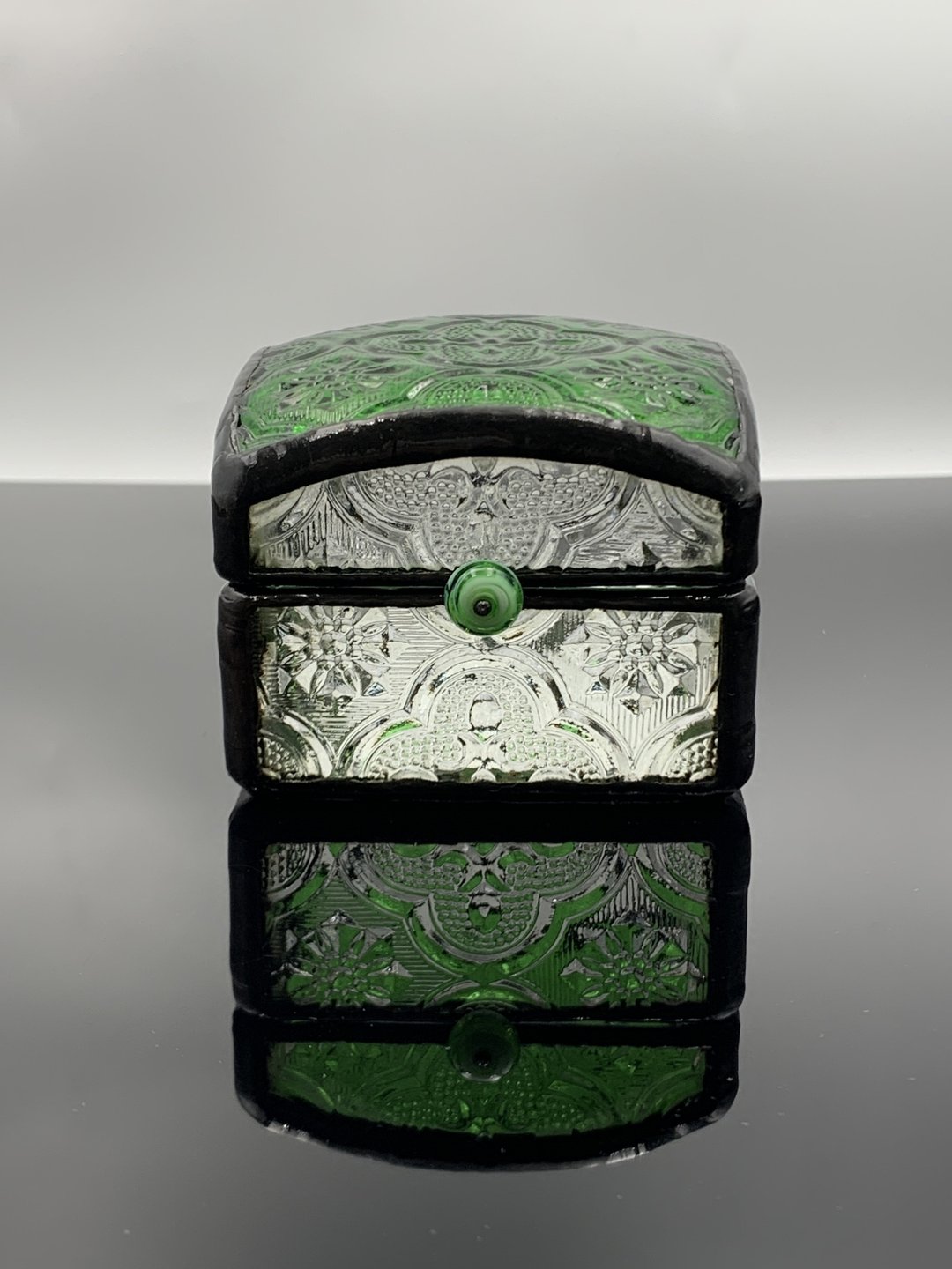 珍藏 绿海棠玻璃珠宝盒 收纳盒 - 收纳用品 - 琉璃 绿色