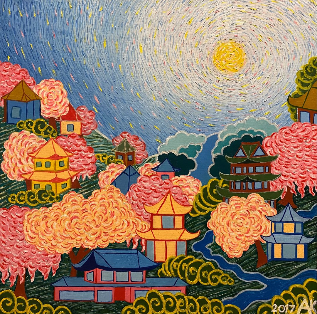 东村，原创油画，油画，印象派风景 - 墙贴/壁贴 - 其他材质 多色