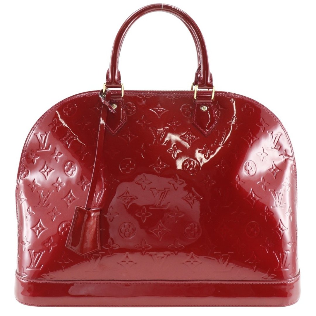 【日本直送】路易威登 LOUIS VUITTON Alma GM 手提包 M93596 Monogram Vernis 漆皮 苹果红 女仕【二手】 - 手提包/手提袋 - 真皮 红色