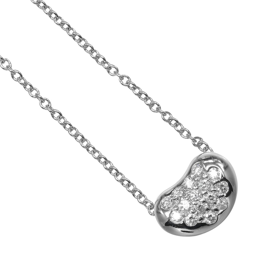 【日本直送】蒂芙尼 项链 豆豆 Pt950 铂金 钻石 约 4.1g TIFFANY&Co.【二手】A 级 - 项链 - 贵金属 银色