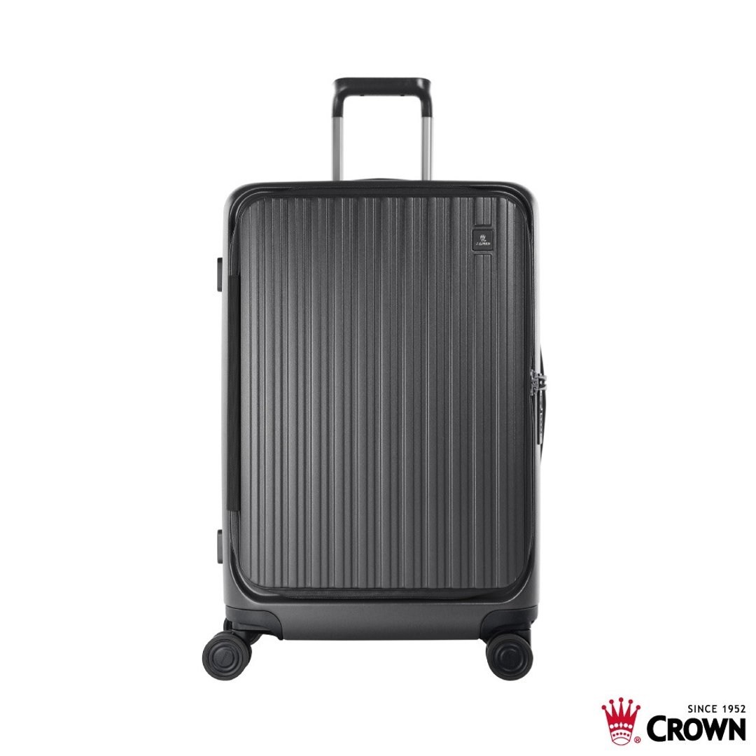 【CROWN】29寸 BOXY 前开框架拉杆箱 托运箱  铁灰色 - 行李箱/行李箱保护套 - 塑料 灰色
