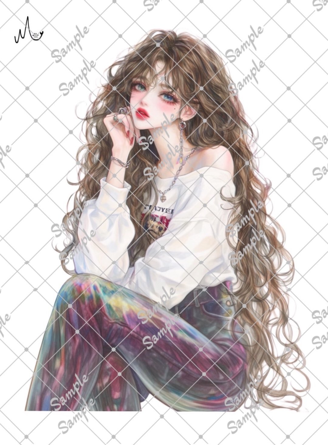 原创人物贴纸 8月新品 - 贴纸 - 纸 