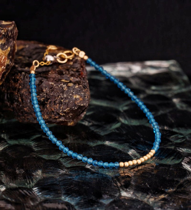 记忆合金水晶手链系列 托柏斯石 14K包金 GF 手链 - 手链/手环 - 宝石 