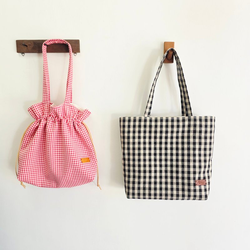 简约束口托特包 适合初学者的缝纫体验课  一人开课  现场挑选布 - 编织/羊毛毡/布艺 - 棉．麻 