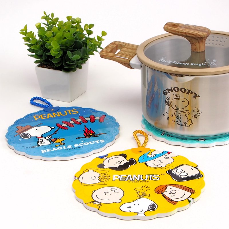 PEANUTS正版授权硅藻土耐热SNOOPY锅垫-20CM (单装) - 餐垫/桌巾 - 其他材质 蓝色