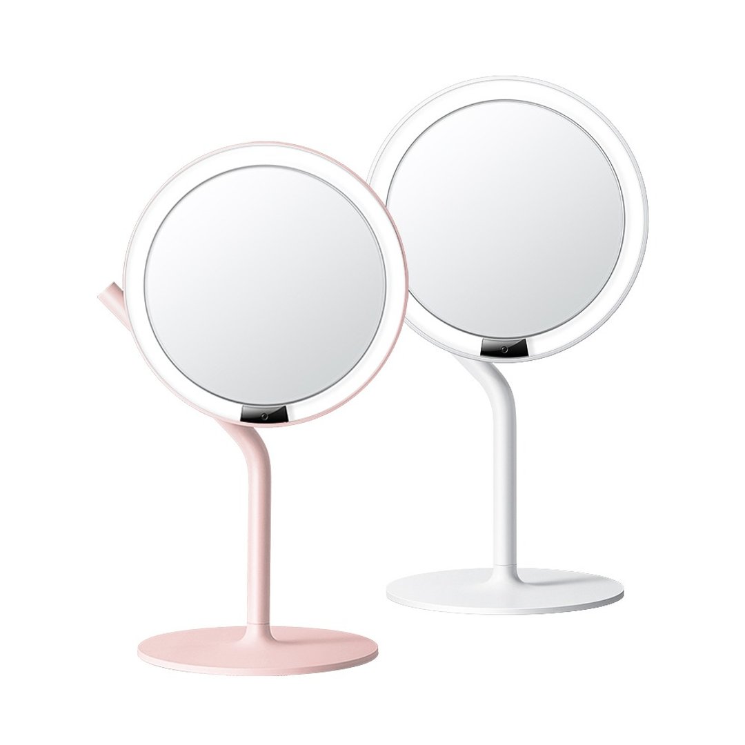 【AMIRO】Mate S3 LED 高清日光化妆镜 - 樱花粉/极简白 - 彩妆刷具/镜子/梳子 - 其他材质 白色