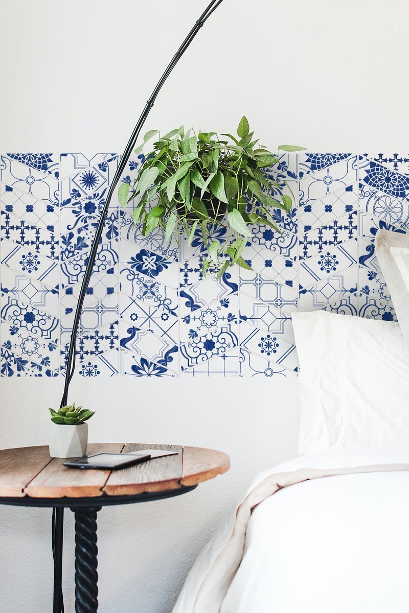 【轻松壁贴】拼接花砖 /4色 - 无痕/居家装饰 - 墙贴/壁贴 - 聚酯纤维 