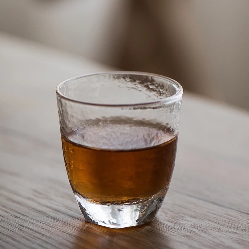 闻说|日式锤纹玻璃品茗杯 小号简约竖杯耐热玻璃茶杯 透明水杯 - 茶具/茶杯 - 玻璃 
