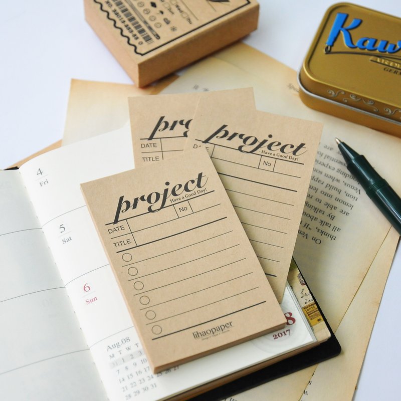 Minipaper轻巧笔记便笺（牛皮款）＿Project清单记事 - 便条纸/标签贴 - 纸 咖啡色