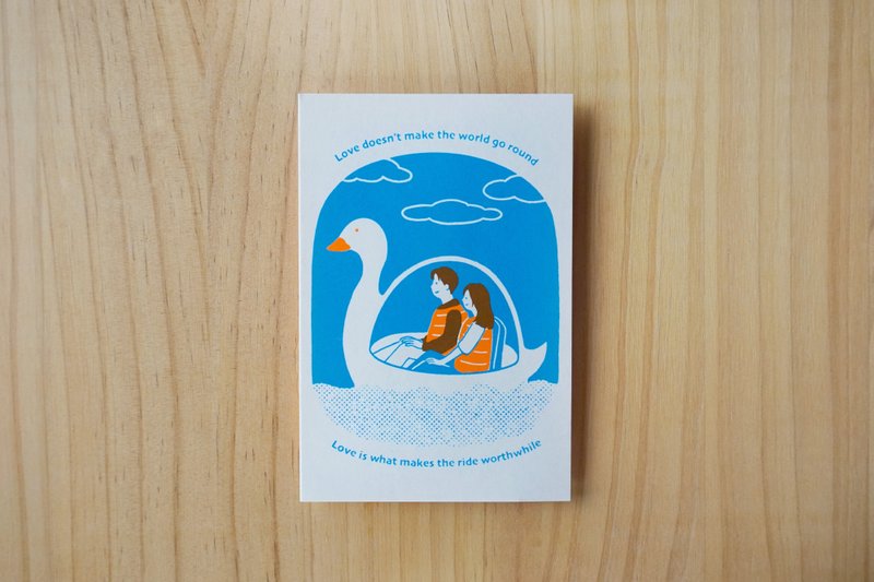 dearproject手工绢印明信片 － 爱情的小船 - 卡片/明信片 - 纸 