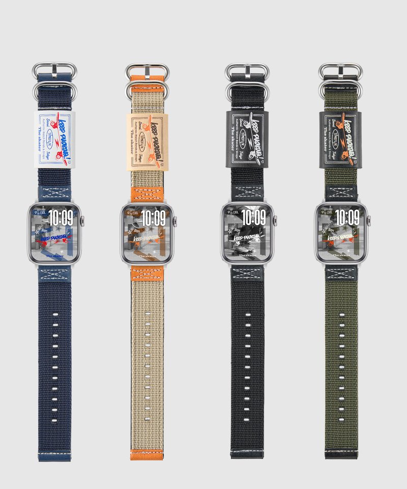 TIMEFLIK 经典款 BE ACTIVE 滑板风格 Apple 智能手表表带 - 表带 - 尼龙 