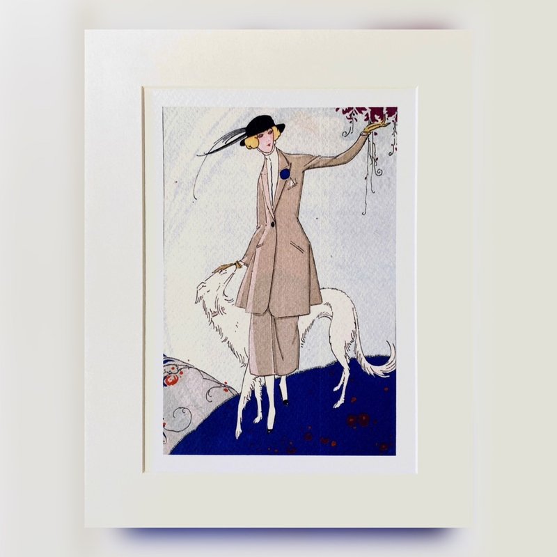 本店独立印制 - 法国1919年VINTAGE - 艺术月刊内页插画 - 海报/装饰画/版画 - 纸 蓝色