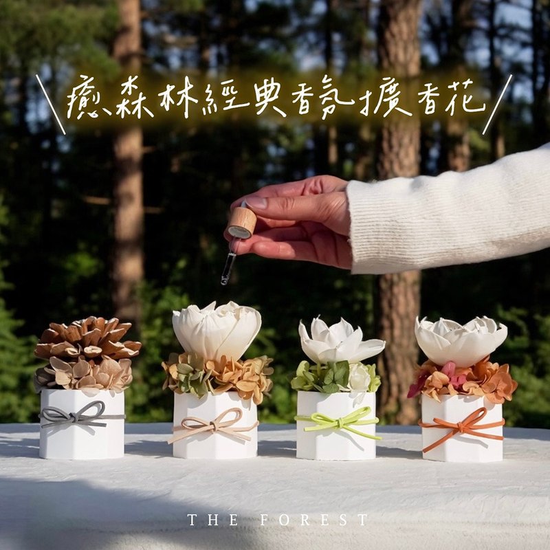 愈森林经典香氛扩香花 (赠送5ml香氛油) - 香薰/精油/线香 - 植物．花 绿色