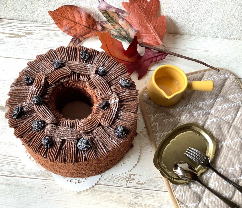 巧克大军 蓝莓干巧克力戚风 7寸/8寸 - 蛋糕/甜点 - 其他材质 黑色